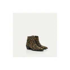 Claris Virot Cuir Leopard|Bottines Vivienne<Bottines Vivienne