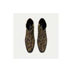 Claris Virot Cuir Leopard|Bottines Vivienne<Bottines Vivienne