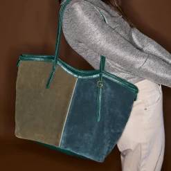 Claris Virot Vert|Cabas India 30 X 45 X 14<Cabas India