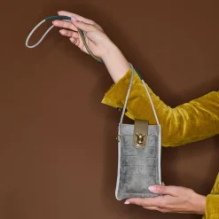 Claris Virot Vert|Gris<Etuis Crossbody