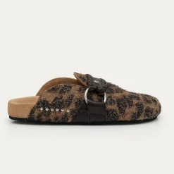 Claris Virot Cuir Leopard|Mules<Mules Georgette