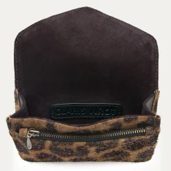 Claris Virot Marron|Cuir Leopard<Portefeuille Alex