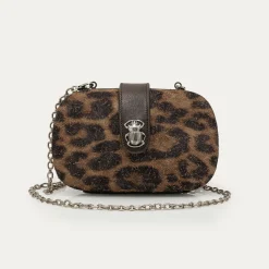 Claris Virot Marron|Cuir Leopard<Sac Chiara