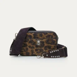 Claris Virot Marron|Cuir Leopard<Sac Lily