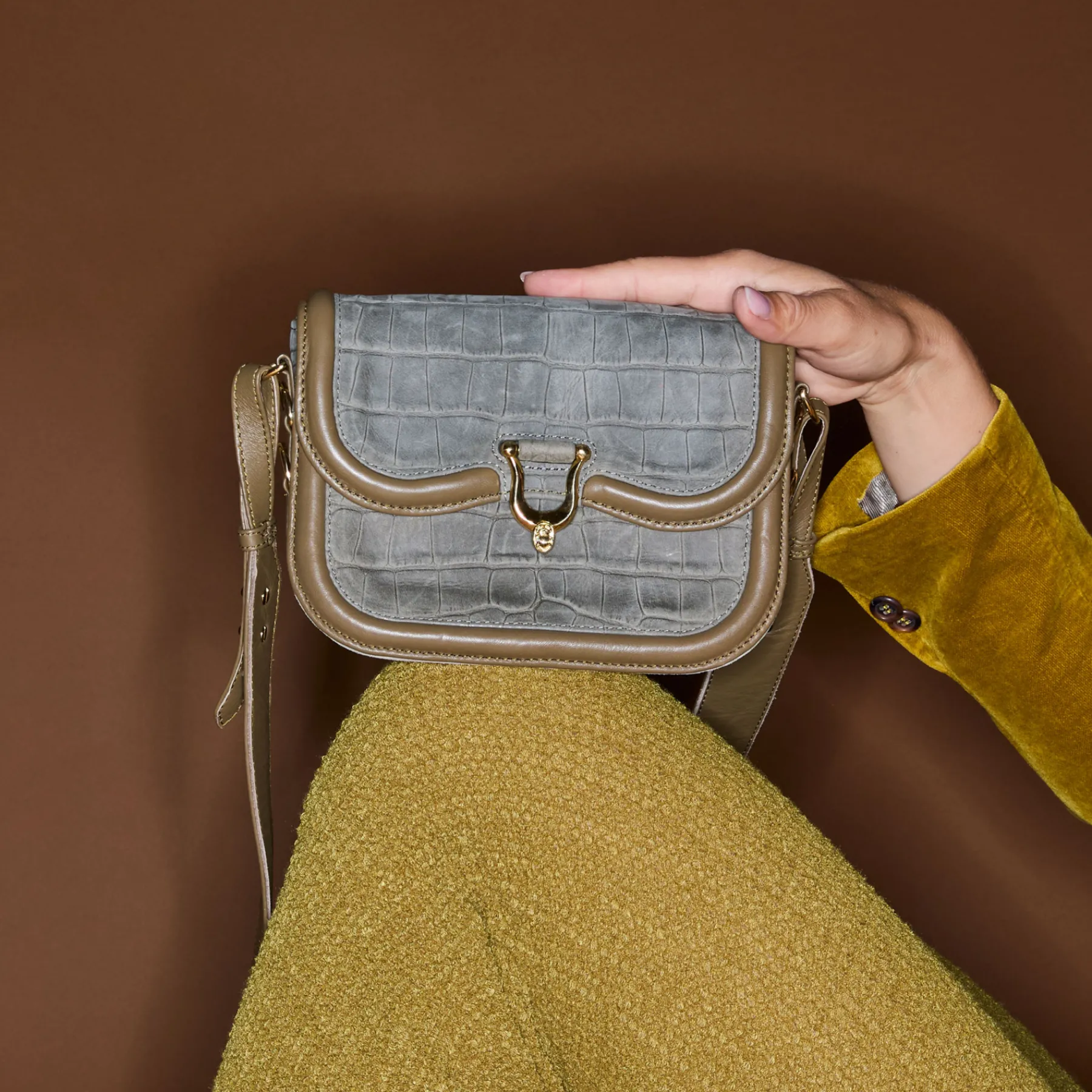 Claris Virot Vert|Gris<Sac Mini Manon