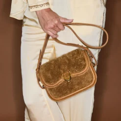 Claris Virot Marron|Peau Lainée<Sac Mini Manon